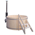 Aleko Wood-Fired Hot Tub and Ice Bath - 5 Person - Pine (PEWSHTUB-AP)