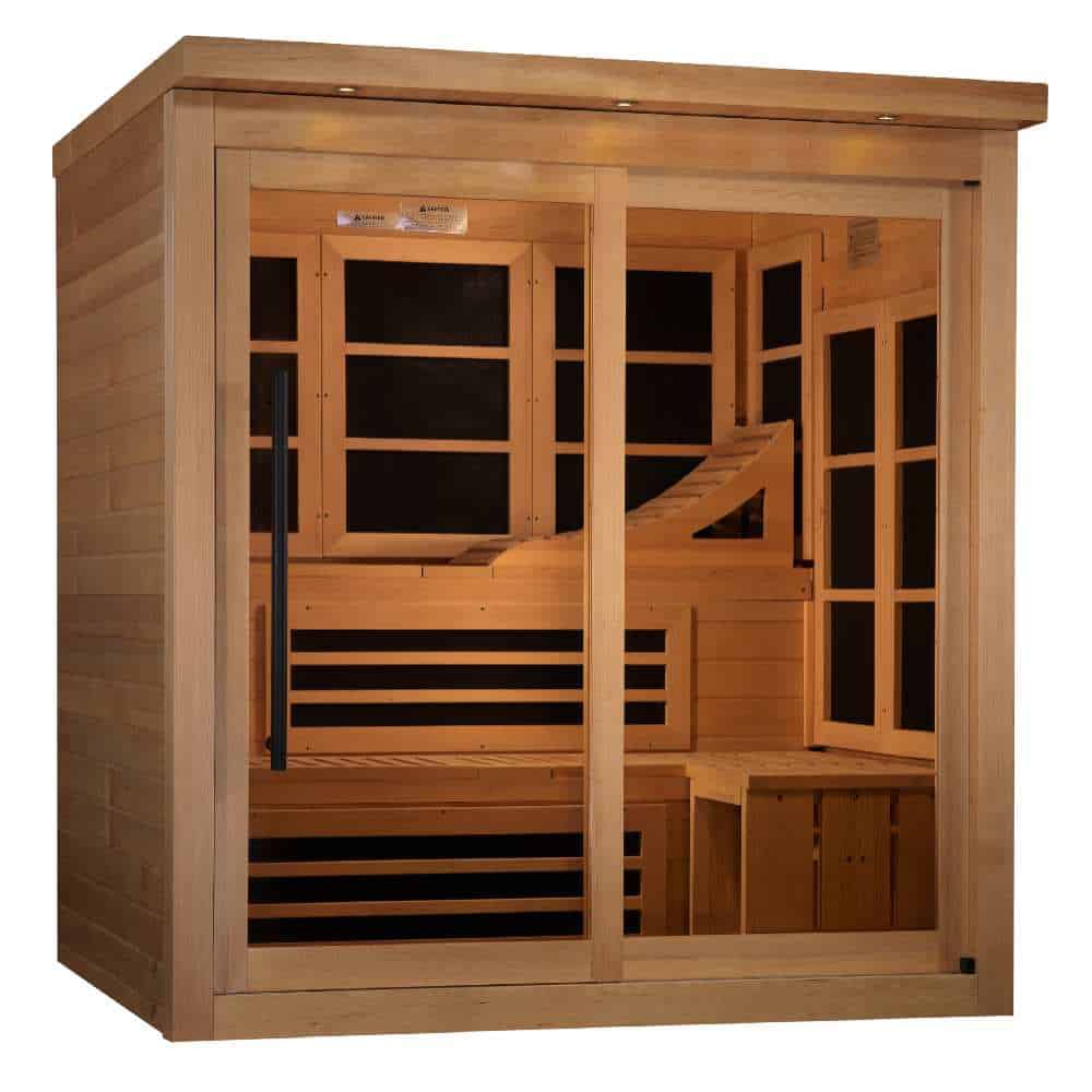 Golden Designs Monaco Limited Edition 4-6 Person PureTech™ Near Zero EMF FAR Infrared Sauna