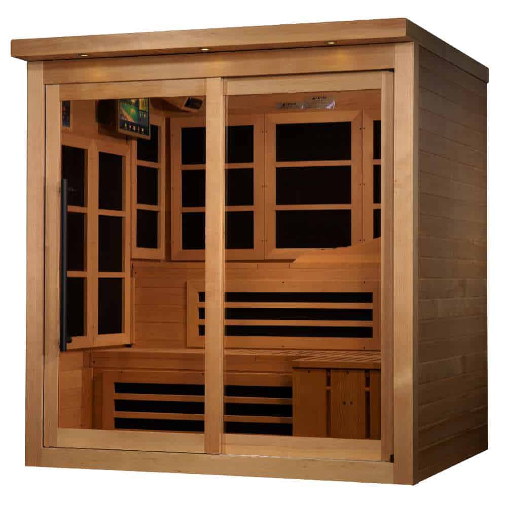 Golden Designs Monaco Limited Edition 4-6 Person PureTech™ Near Zero EMF FAR Infrared Sauna