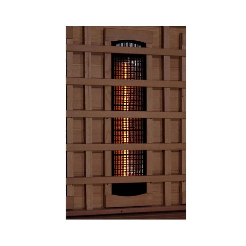 Golden Designs 4-6 Person Full Spectrum PureTech™ Near Zero EMF FAR Infrared Sauna with Himalayan Salt Bars