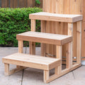Dundalk 3-Tier Cold Plunge Steps - Knotty Red Cedar
