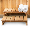 2-Tier Cedar Step with Straight Top Tread