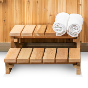 2-Tier Cedar Step with Straight Top Tread