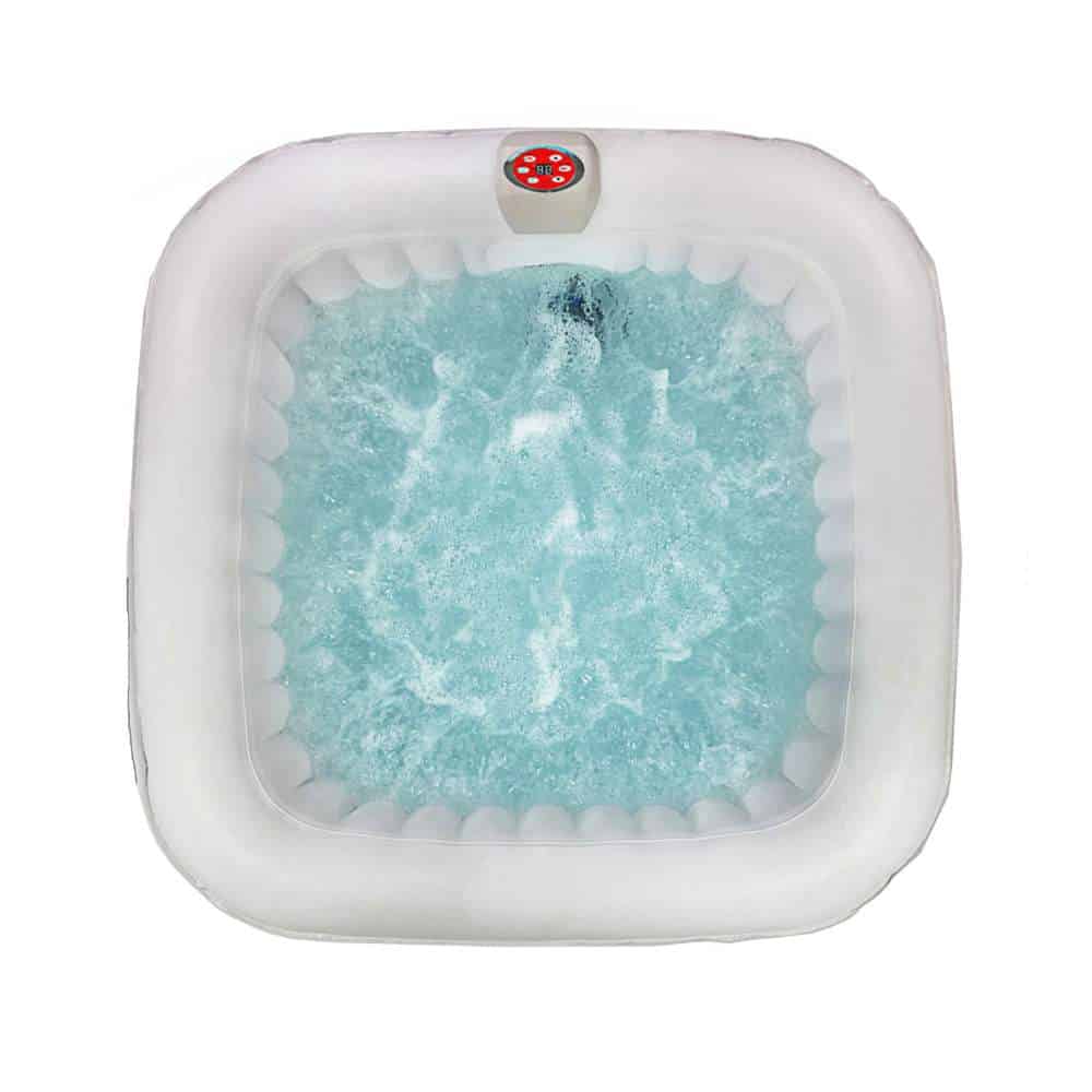 Aleko Square Inflatable Jetted Hot Tub with Cover - 6 Person - 265 Gallon - 3 Color Options (IHT-6P) - Image 4