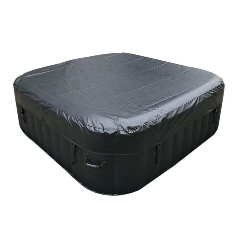 Aleko Square Inflatable Jetted Hot Tub with Cover - 6 Person - 265 Gallon - 3 Color Options (IHT-6P) - Image 6