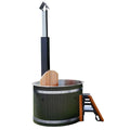 Aleko Stainless Steel Wood-Fired Hot Tub & Cold Plunge – 3 People