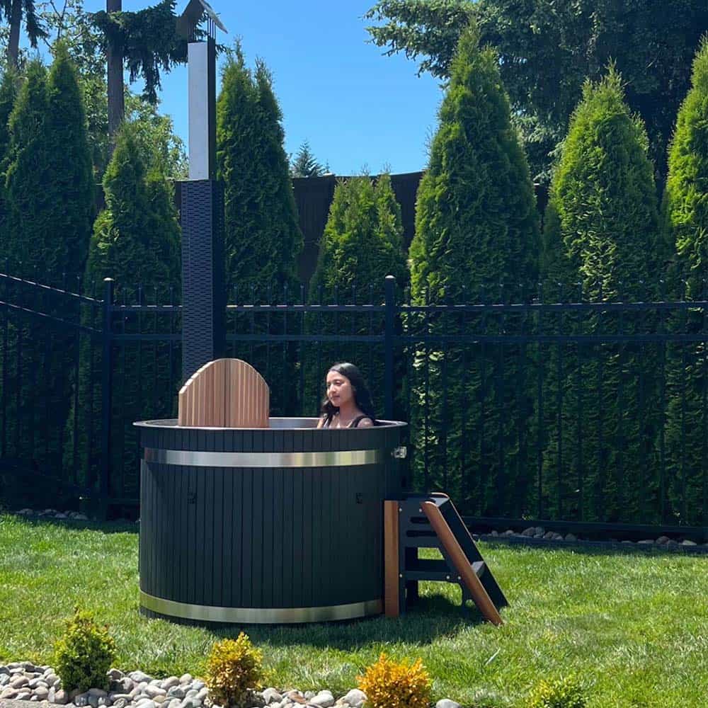 Aleko Stainless Steel Wood-Fired Hot Tub & Cold Plunge – 3 People - Image 7