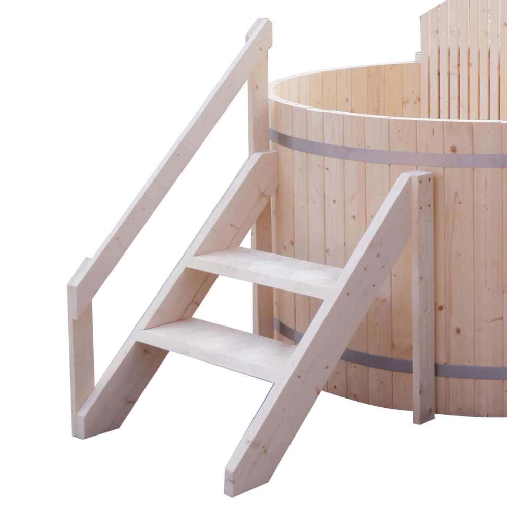 Aleko Wood-Fired Hot Tub and Ice Bath with Internal Stove – 5 Person – Pine (PIWSHTUB-AP) - Image 3