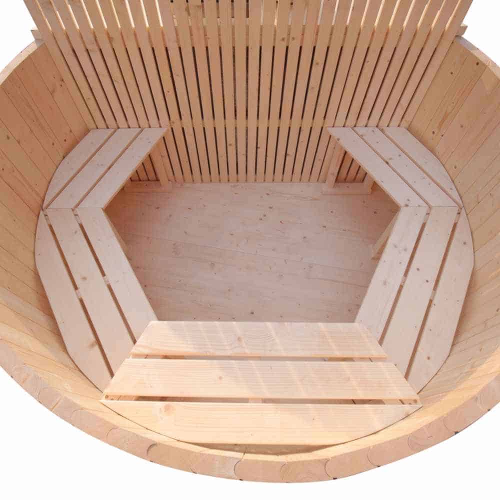 Aleko Wood-Fired Hot Tub and Ice Bath with Internal Stove – 5 Person – Pine (PIWSHTUB-AP) - Image 4