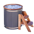 Aleko Outdoor Wooden Ice Bath Cold Plunge Tub