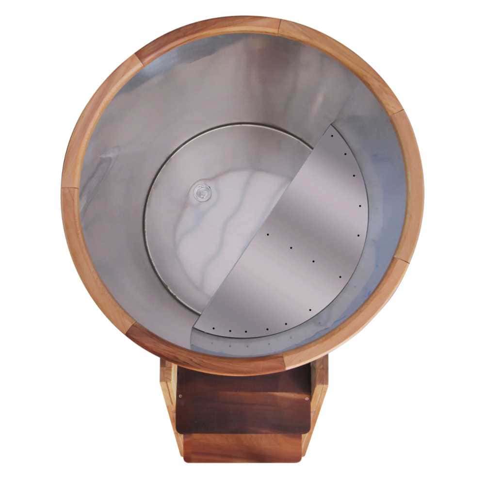 Aleko Outdoor Wooden Ice Bath Cold Plunge Tub - Image 4