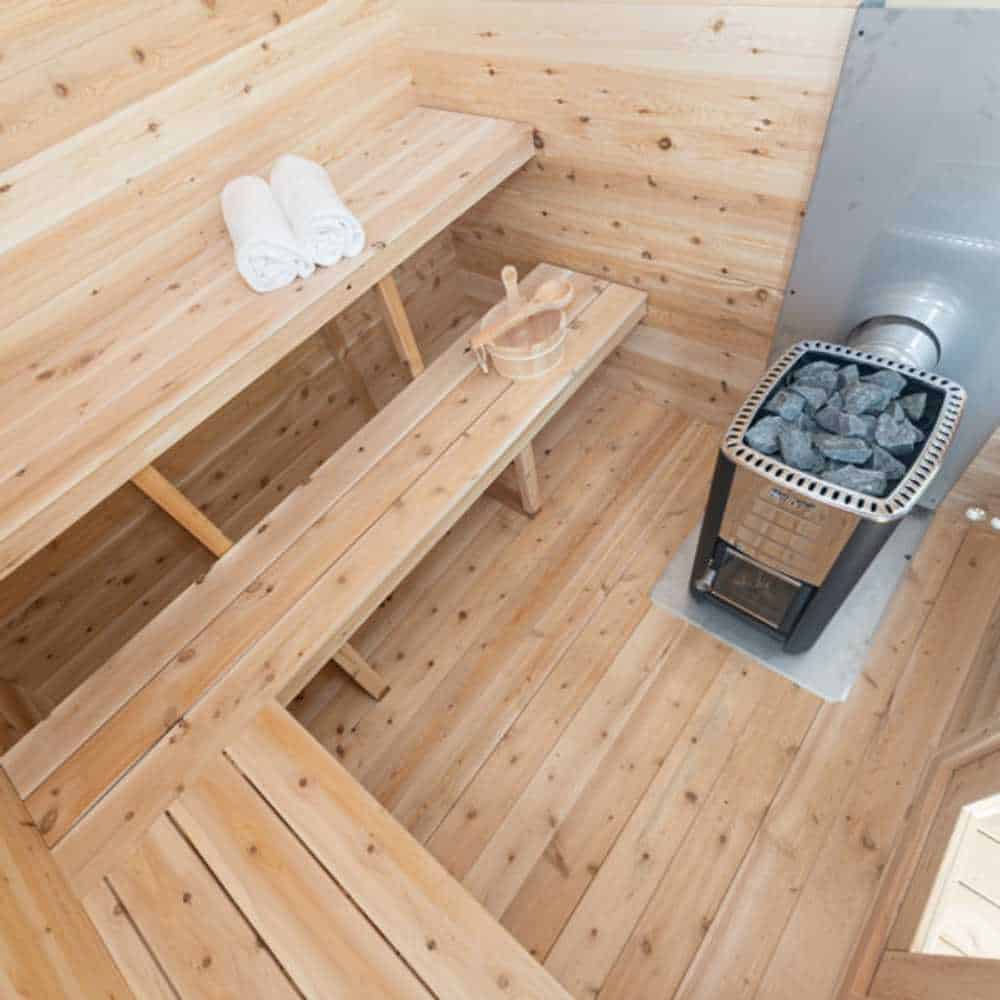 Dundalk CT Georgian Cabin Sauna with Porch | CTC88PW - Image 5