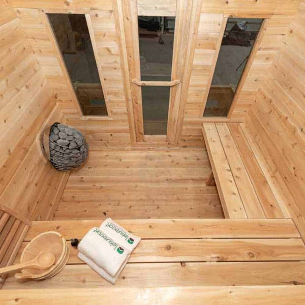 Dundalk CT Georgian Cabin Sauna with Porch | CTC88PW - Image 6