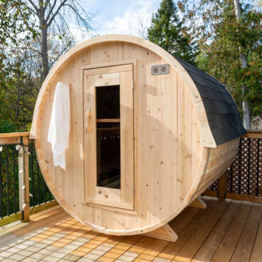 Dundalk CT Harmony 3-4 Person Barrel Sauna | CTC22W - Image 7