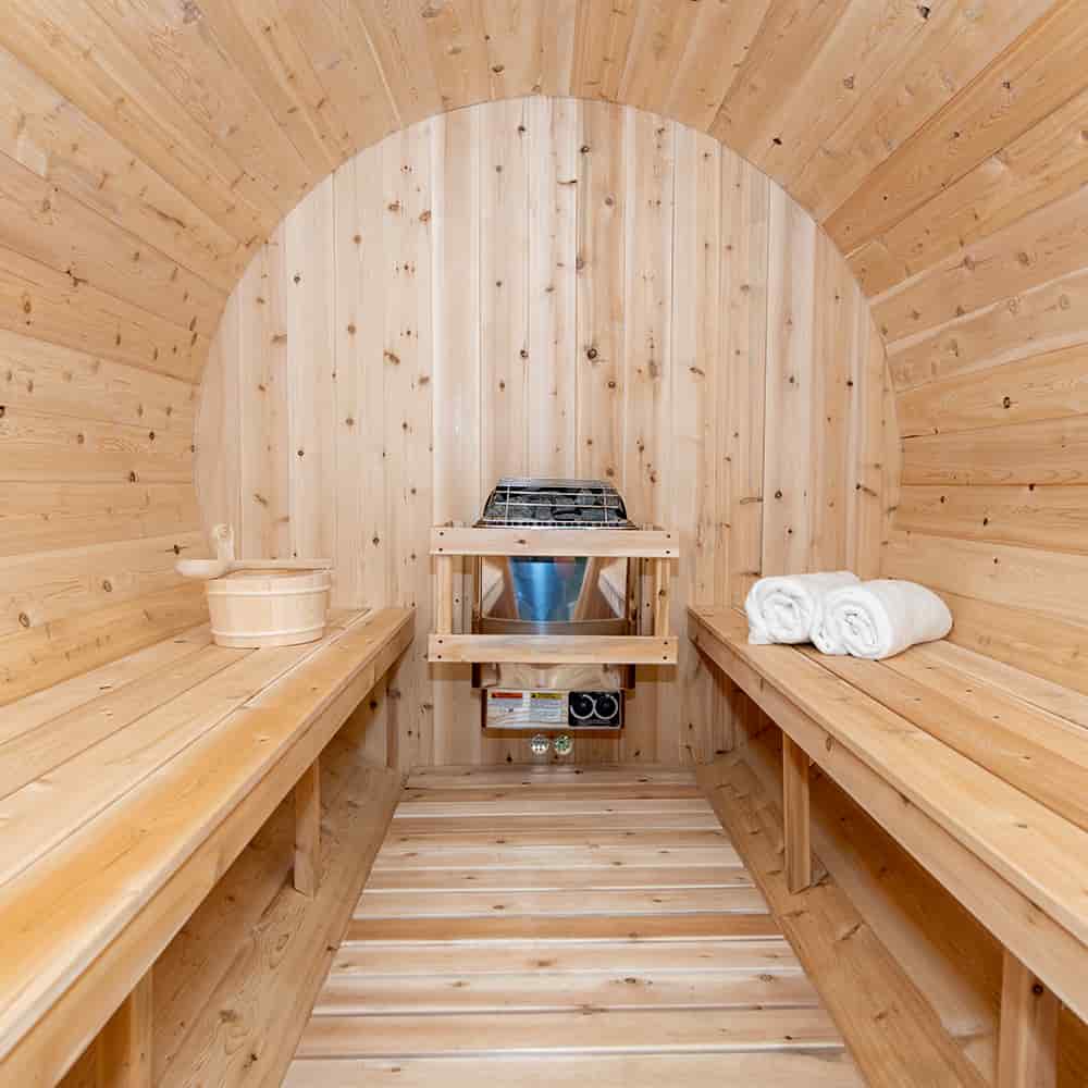Dundalk CT Tranquility 2-6 Person Barrel Sauna | CTC2345W - Image 8