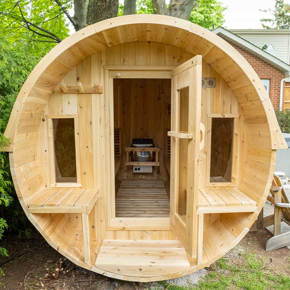 Dundalk CT Tranquility 2-6 Person Barrel Sauna | CTC2345W - Image 5