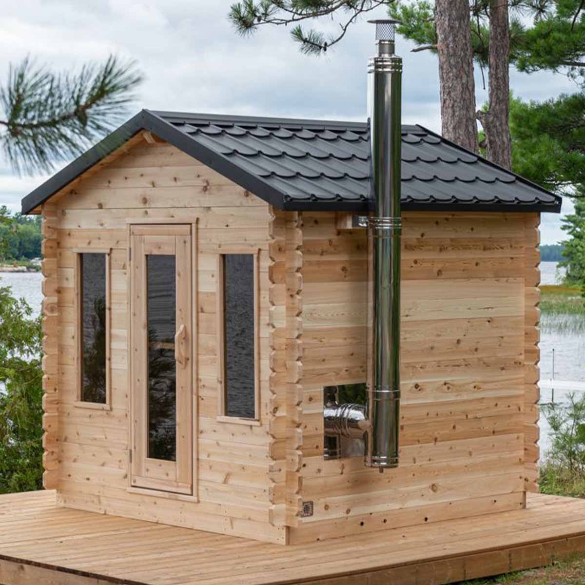 Dundalk CT 4-6 Person Georgian Cabin Sauna | CTC88W - Image 2