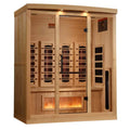 Golden Designs 3-4 Person Full Spectrum PureTech™ Near Zero EMF FAR Infrared Sauna with Himalayan Salt Bar