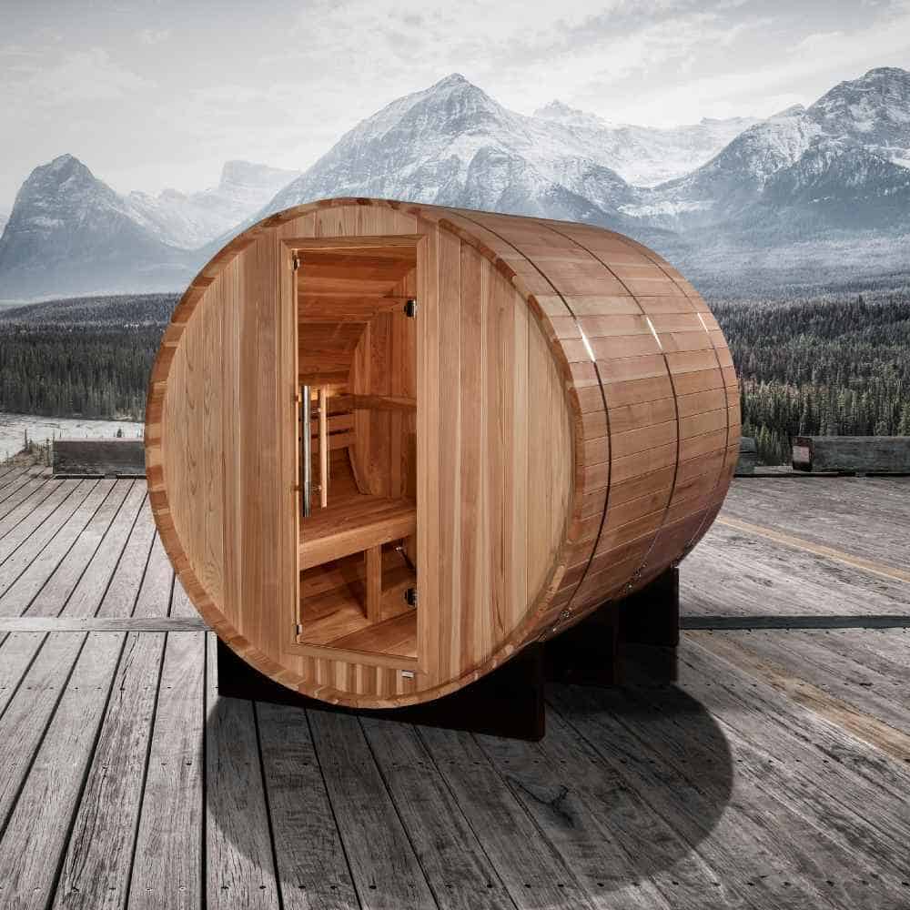 Golden Designs Arosa 3-4 Person Traditional Barrel Sauna - Image 4