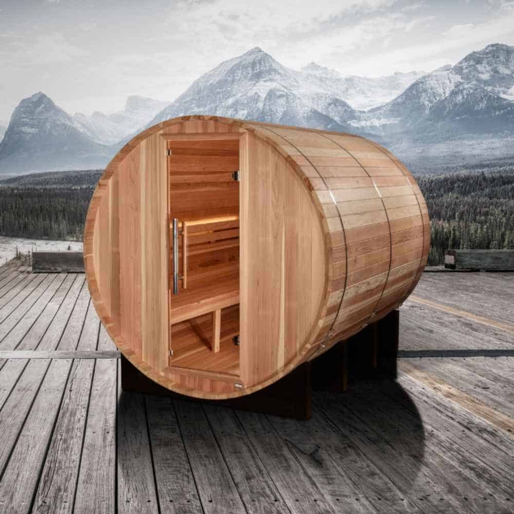 Golden Designs Klosters 5-6 Person Traditional Barrel Sauna - Image 5