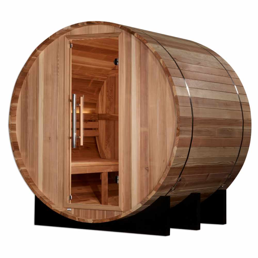 Golden Designs St. Moritz 1-2 Person Traditional Barrel Sauna - Image 2