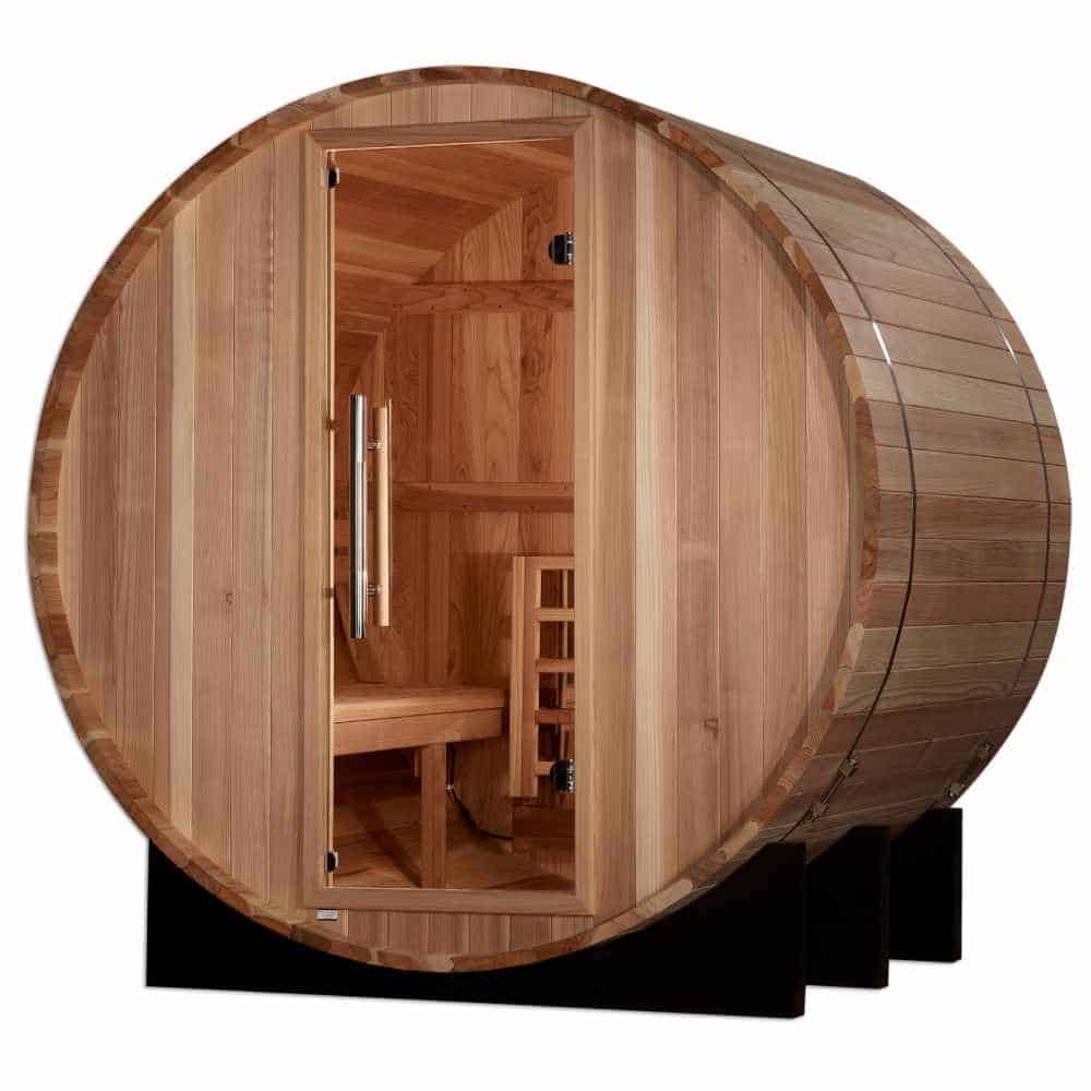 Golden Designs St. Moritz 1-2 Person Traditional Barrel Sauna - Image 4
