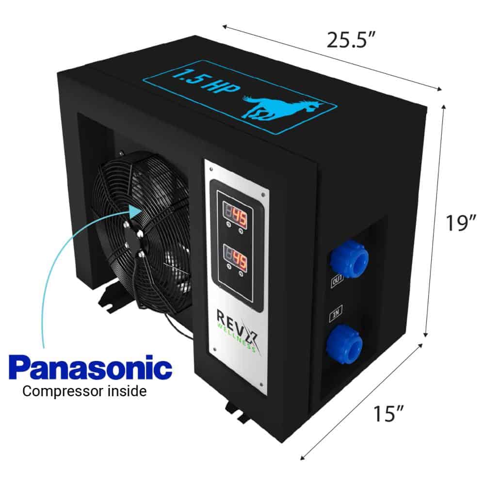 RevX Wellness Classic Plunge Bundle With 1.5 HP Chiller - Image 4