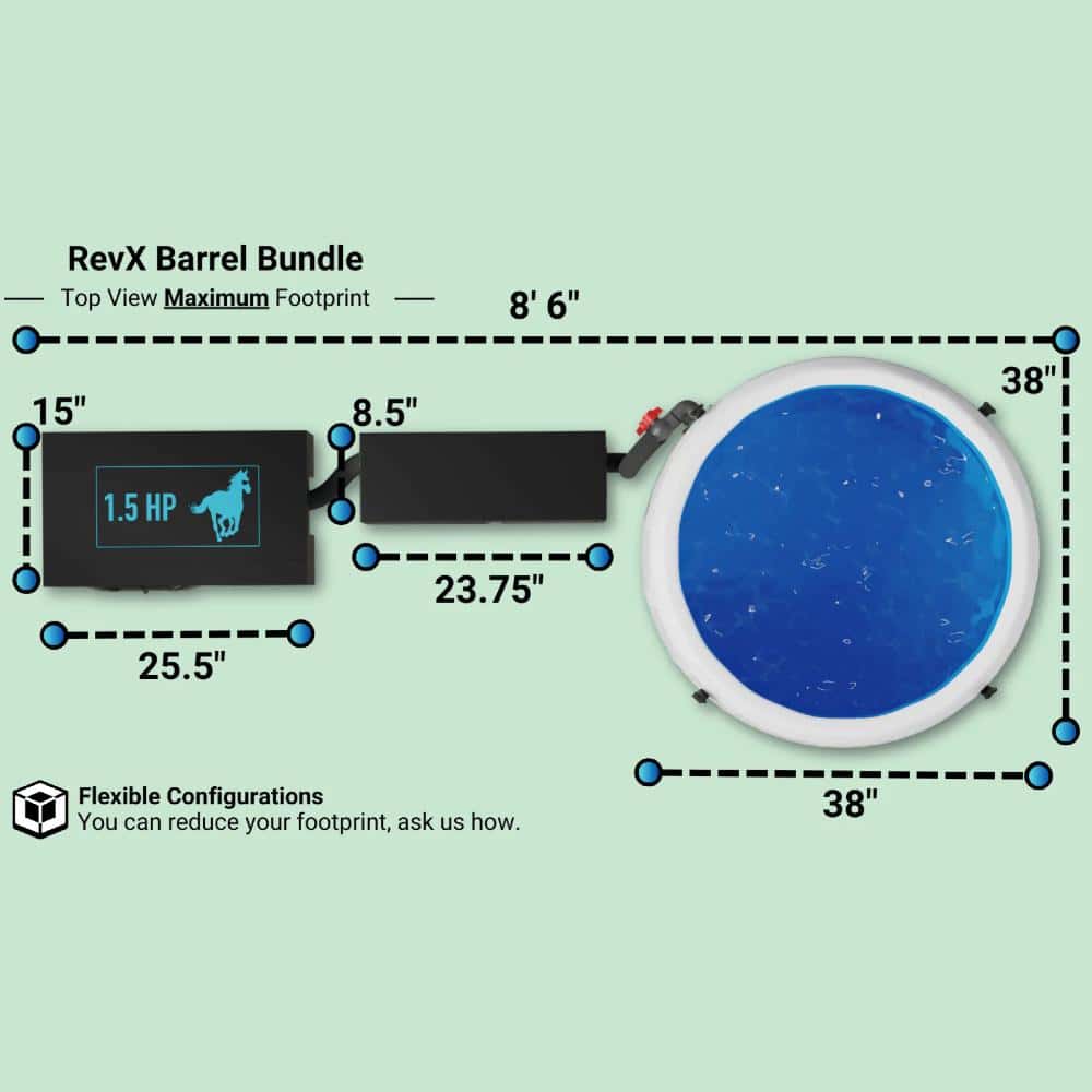 RevX Wellness Barrel Plunge Bundle With 1.5 HP Chiller - Image 3