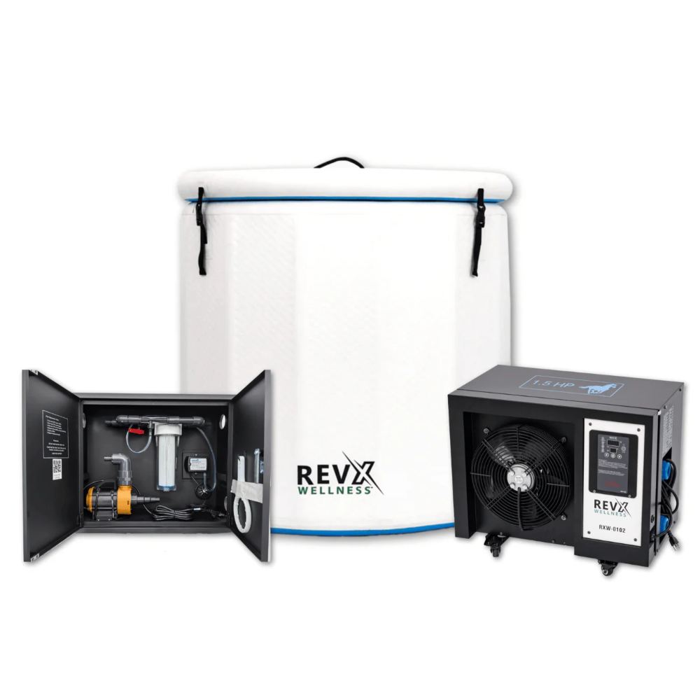 RevX Wellness Barrel Plunge Bundle With 1.5 HP Chiller
