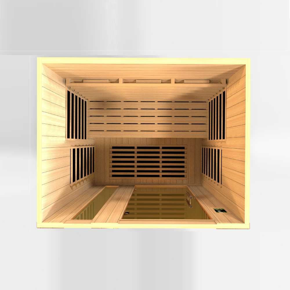 Dynamic Lugano 2-3 Person Full Spectrum Near Zero EMF FAR Infrared Sauna - Image 5