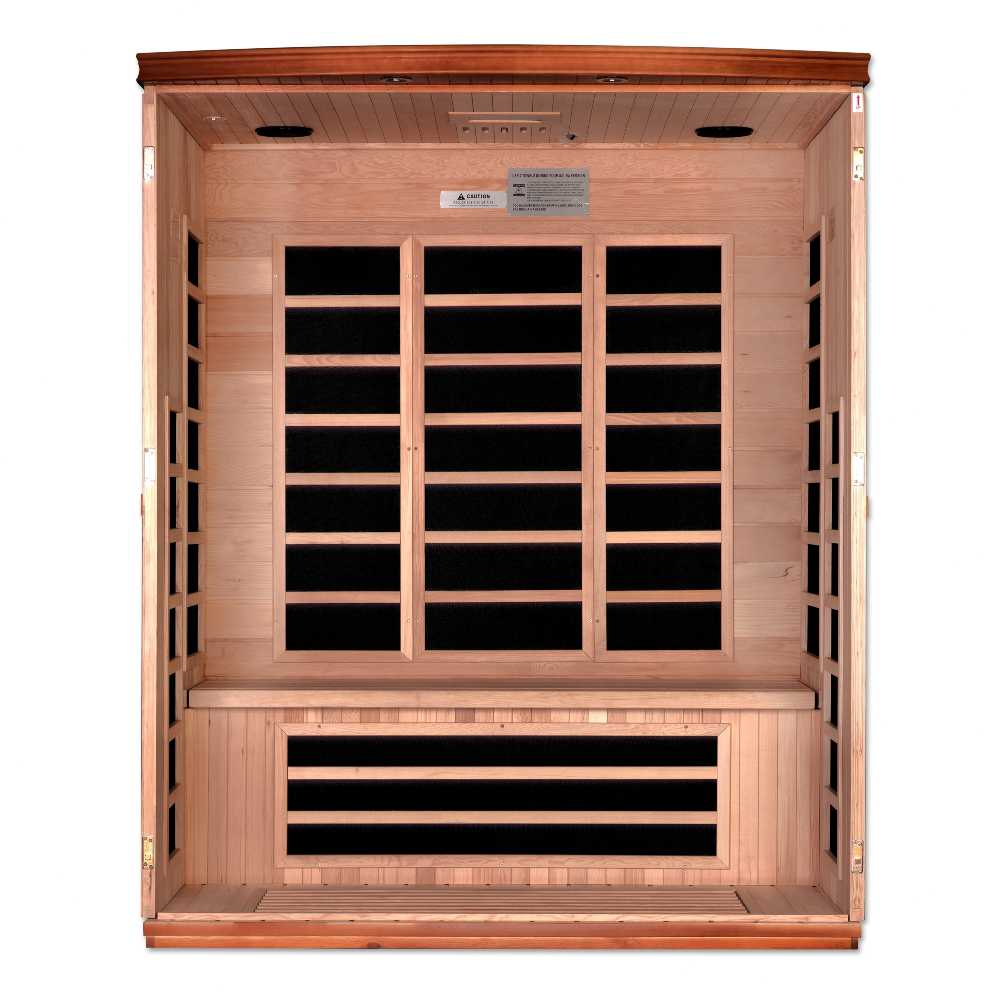 Dynamic Lugano Elite 2-3 Person Ultra Low EMF FAR Infrared Sauna - Image 4