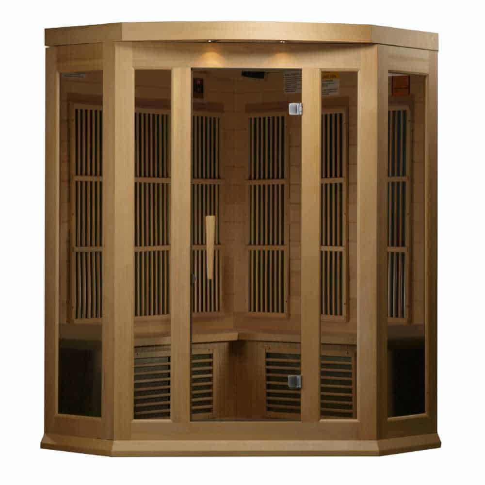 Maxxus 2-3 Person Corner Low EMF FAR Infrared Sauna - Image 2