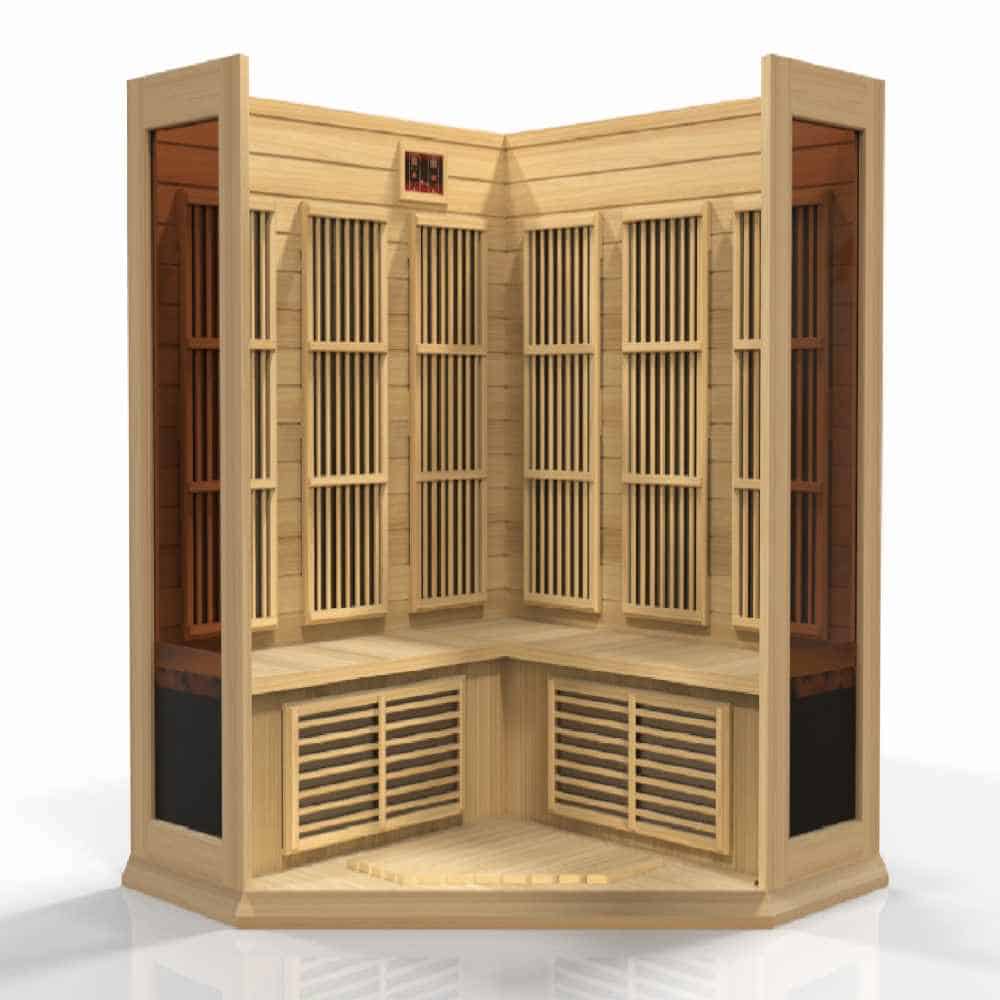 Maxxus 2-3 Person Corner Low EMF FAR Infrared Sauna - Image 5