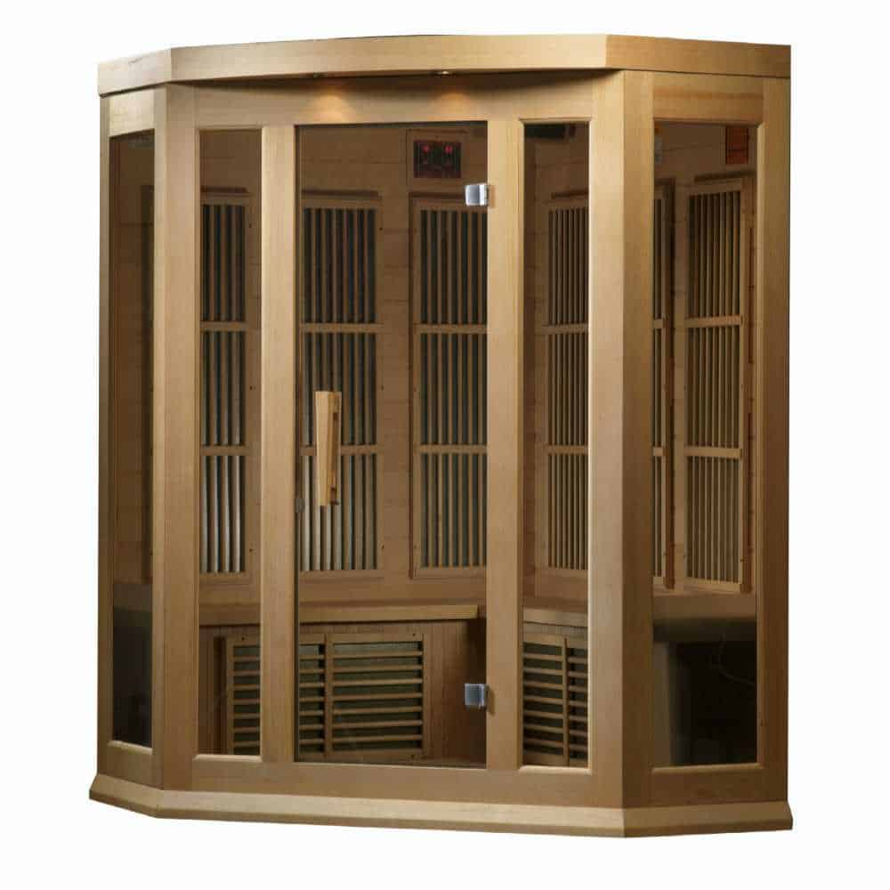 Maxxus 2-3 Person Corner Low EMF FAR Infrared Sauna - Image 3