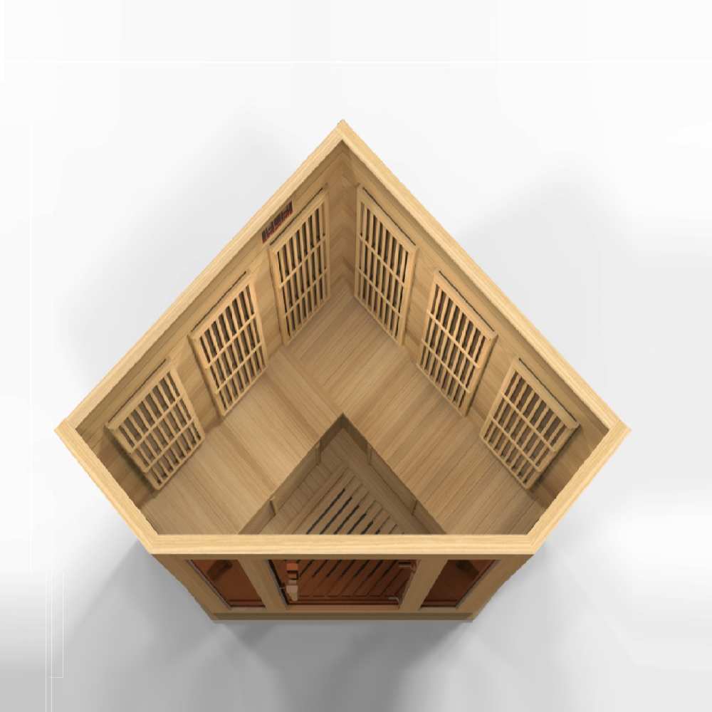 Maxxus 2-3 Person Corner Low EMF FAR Infrared Sauna - Image 6
