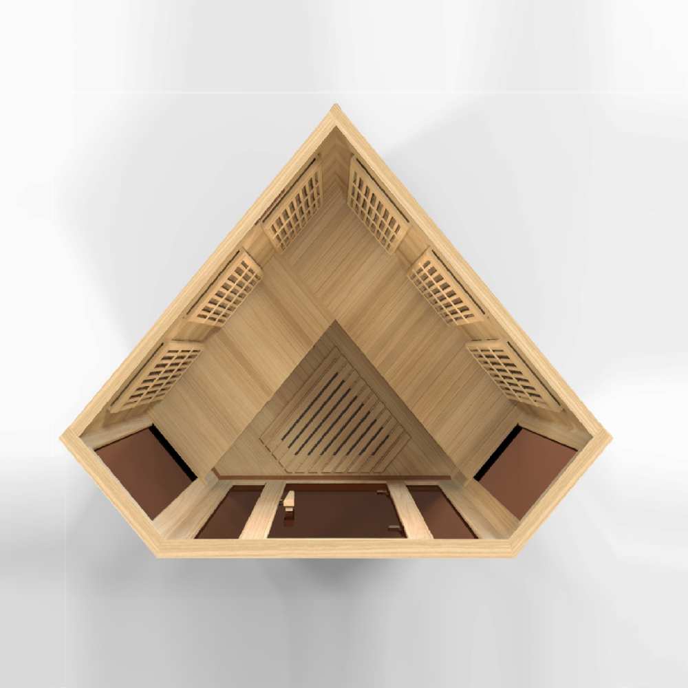 Maxxus 2-3 Person Corner Low EMF FAR Infrared Sauna - Image 7