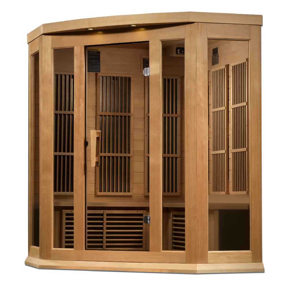 Maxxus 2-3 Person Corner Near Zero EMF FAR Infrared Sauna - Image 3