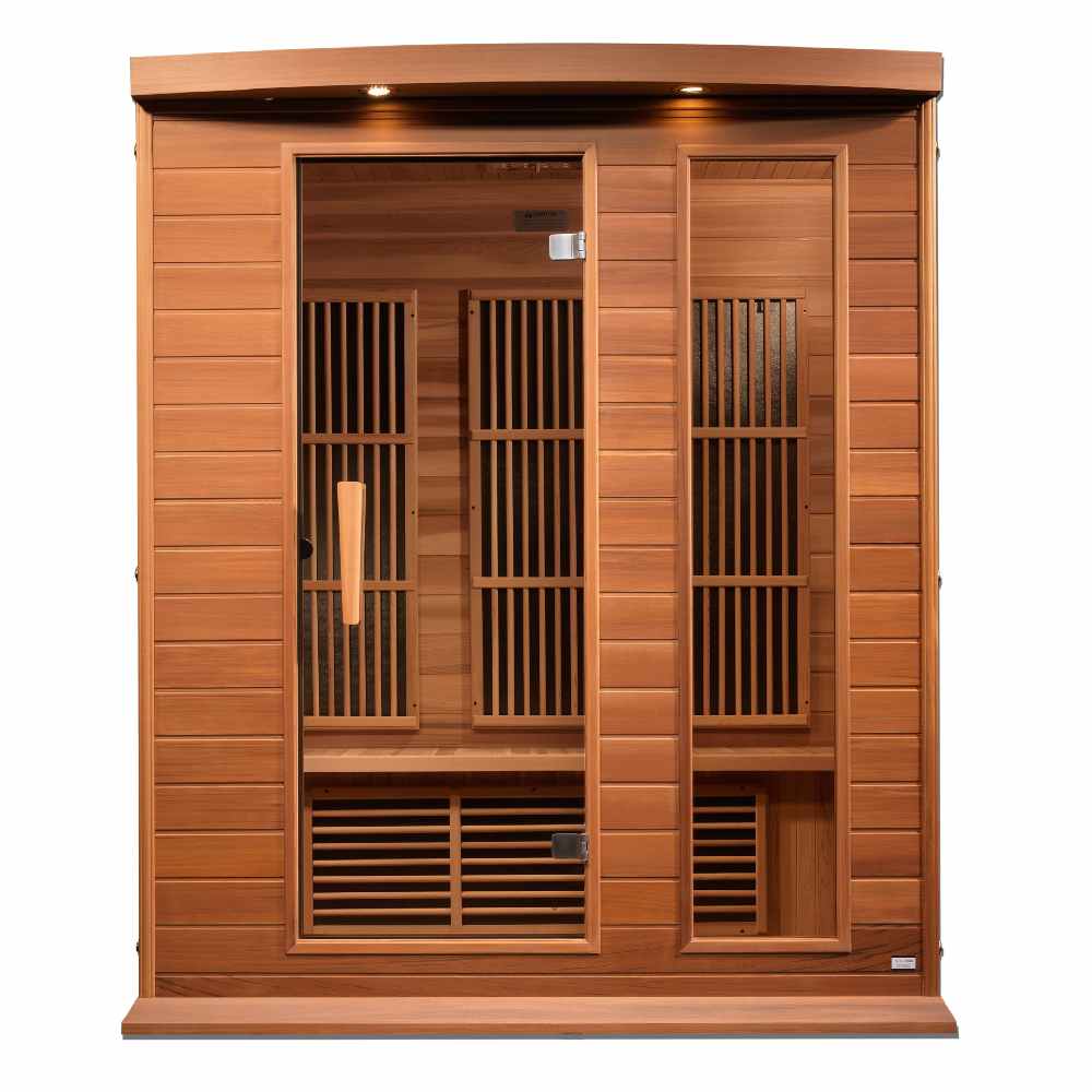 Maxxus 2-3 Person Low EMF FAR Infrared Sauna (Red Cedar) - Image 2