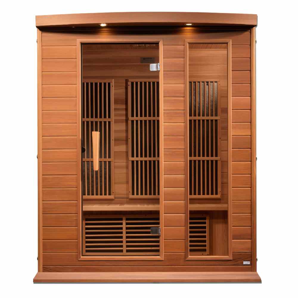 Maxxus 2-3 Person Near Zero EMF FAR Infrared Sauna (Red Cedar) - Image 2