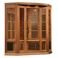 Maxxus Avignon 2-3 Person Corner Near Zero EMF FAR Infrared Sauna (Red Cedar)