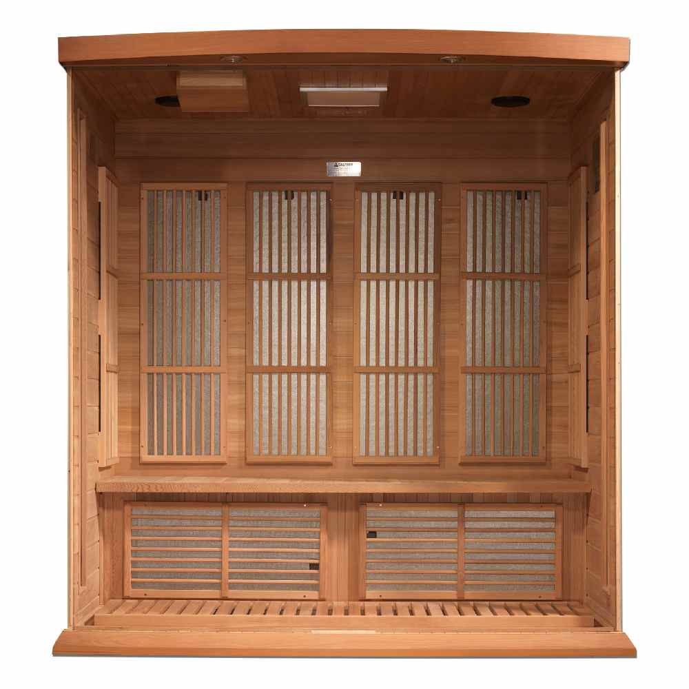 Maxxus Chaumont 3-4 Person Near Zero EMF FAR Infrared Sauna (Red Cedar) - Image 4