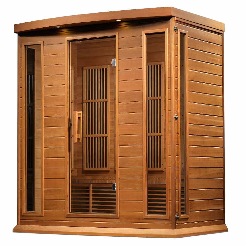 Maxxus Chaumont 3-4 Person Near Zero EMF FAR Infrared Sauna (Red Cedar) - Image 3